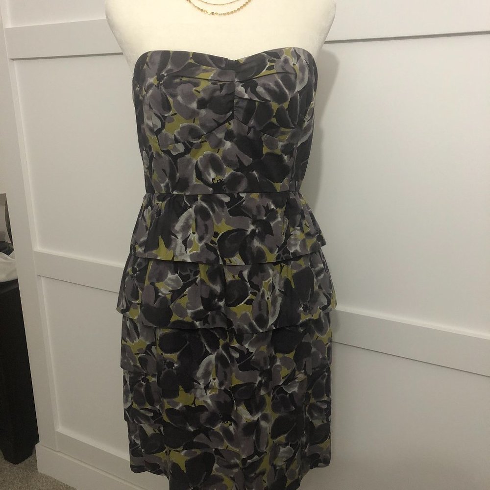 J.CREW NWT Strapless Brynn Dress Ruffles Silk